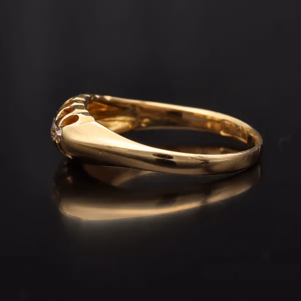 Antique 18k Gold Five Stone Diamond Ring