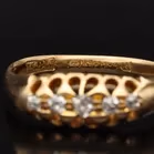 Antique 18k Gold Five Stone Diamond Ring