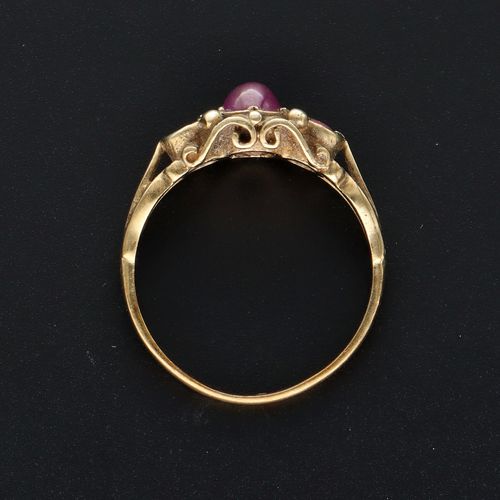 Victorian 9ct Gold Russian Ruby Ring image-6