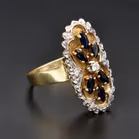 18ct Gold Diamond and Sapphire Ring