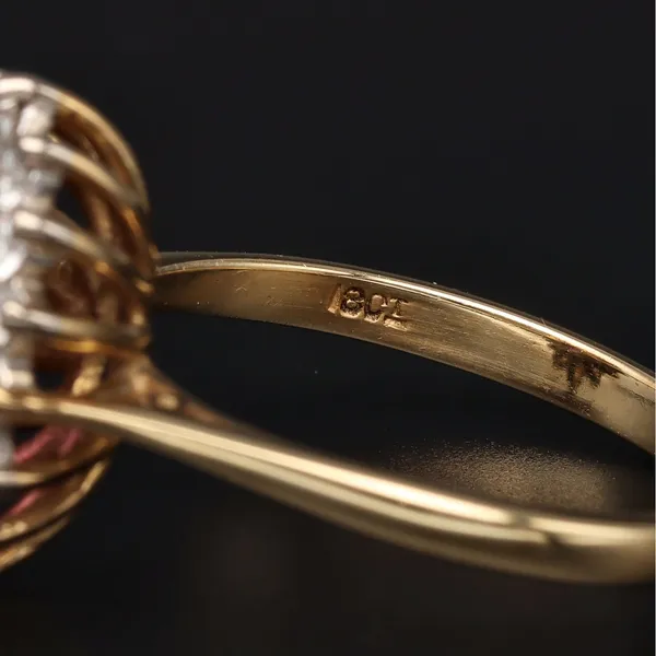 18ct Yellow Gold Amethyst & Diamond Ring