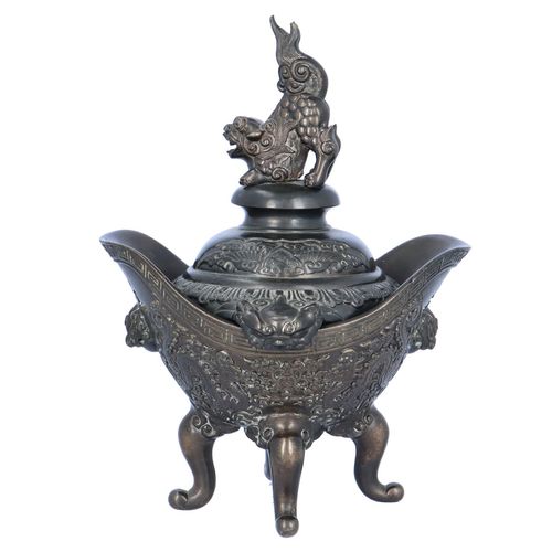 19th Century Chinese Bronze Censer image-1