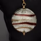 Vintage Pair of 9ct Gold Murano Glass Earrings