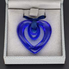 Lalique Blue Heart Pendant