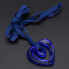 Lalique Blue Heart Pendant
