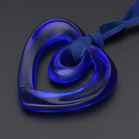 Lalique Blue Heart Pendant