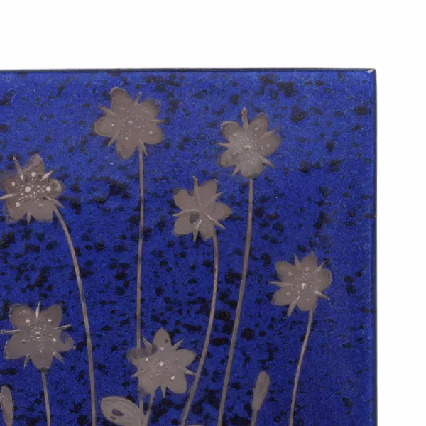 Vintage Gustavsberg Blue Ceramic Wall Plaque