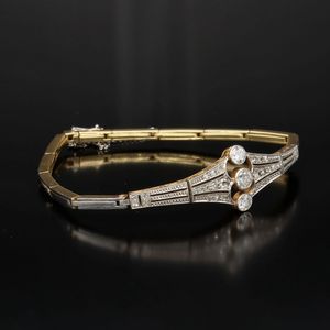 Art Deco Gold Diamond Bracelet