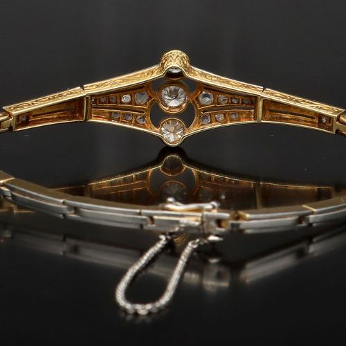Art Deco Gold Diamond Bracelet image-5
