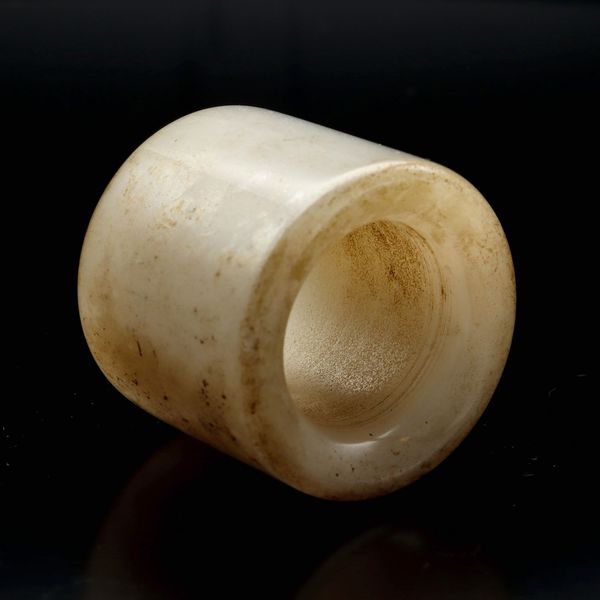 Early 20th Century Chinese Mutton Fat Jade Archers Ring