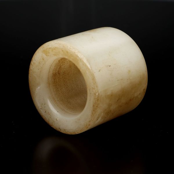 Early 20th Century Chinese Mutton Fat Jade Archers Ring