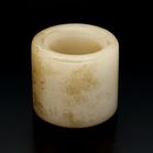 Early 20th Century Chinese Mutton Fat Jade Archers Ring