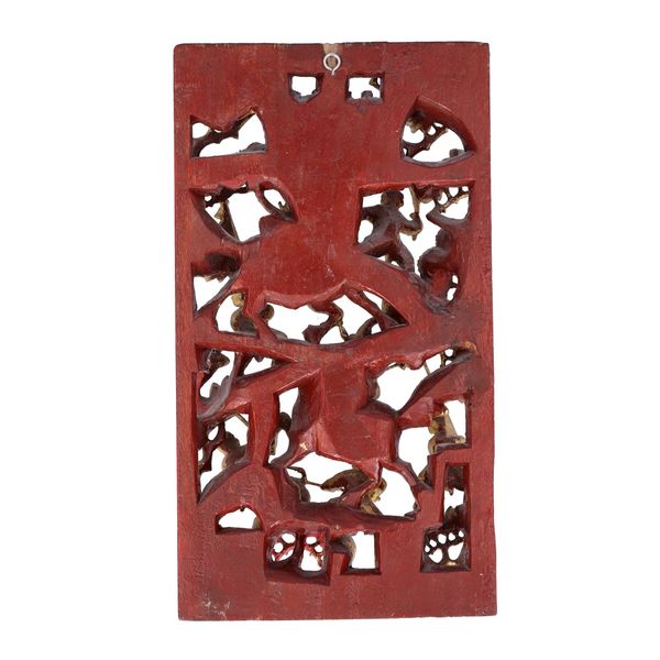 Intricately Carved Chinese Gilded Wall Panel