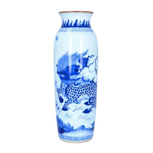 Chinese Blue and White Sleeve Vase image-1