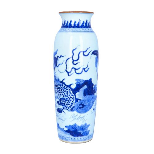 Chinese Blue and White Sleeve Vase image-2