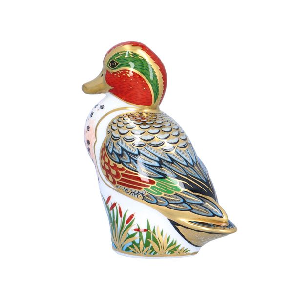 Royal Crown Derby Green Winged Teal Paperweight
