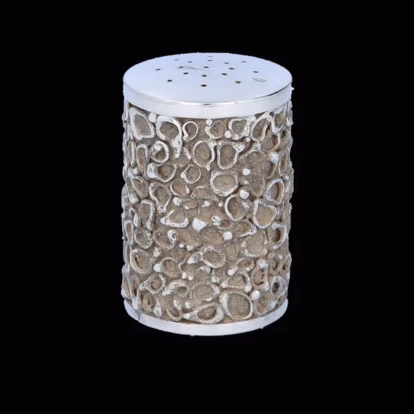 Modernist Silver and Gilt Cruet Set