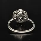 Art Deco Platinum, Diamond and French Sapphire Ring
