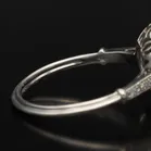 Art Deco Platinum, Diamond and French Sapphire Ring