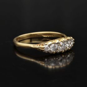 Antique 18ct Gold Five Stone Diamond Ring