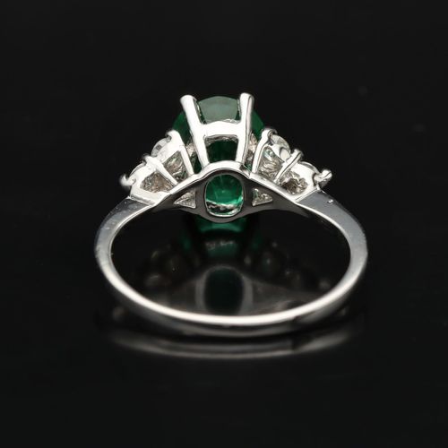 18k Gold Emerald and Diamond Dress Ring image-5