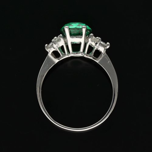 18k Gold Emerald and Diamond Dress Ring image-6