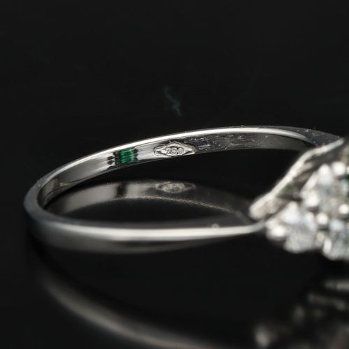 18k Gold Emerald and Diamond Dress Ring image-4
