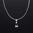 18ct White Gold Italian Diamond Necklace