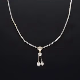 18ct White Gold Italian Diamond Necklace