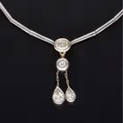 18ct White Gold Italian Diamond Necklace