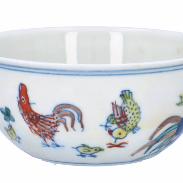 Chinese Finely Painted Chenghua Doucai Chicken Cup