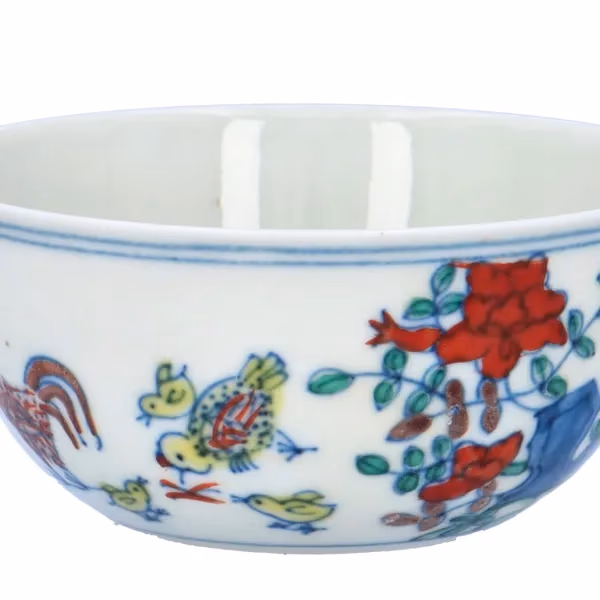 Chinese Finely Painted Chenghua Doucai Chicken Cup