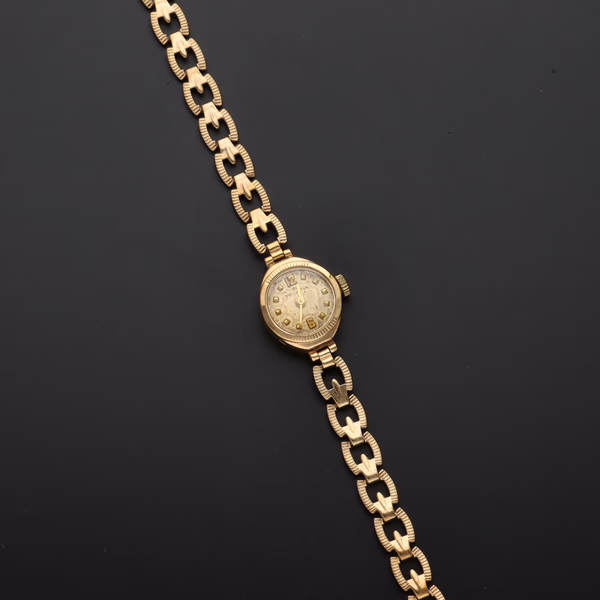 9ct Gold Ladies Mechanical Watch