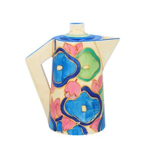 Clarice Cliff Blue Chintz Conical Coffee Pot