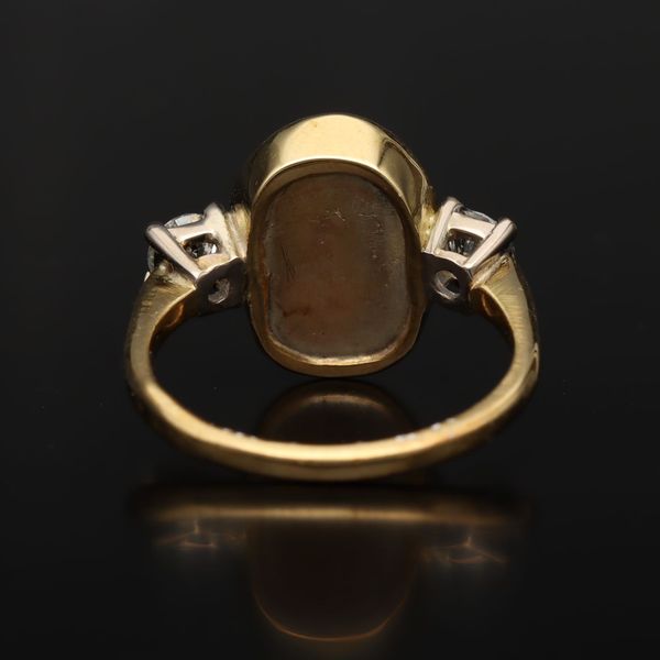 18ct Gold Opal and Diamond Ring