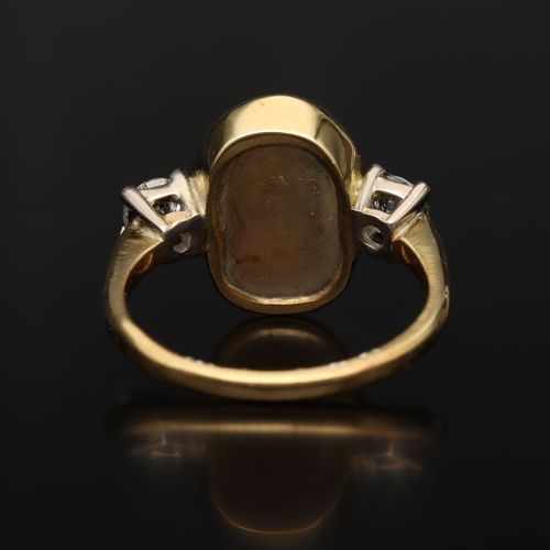 18ct Gold Opal and Diamond Ring image-5