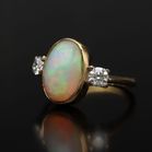 18ct Gold Opal and Diamond Ring
