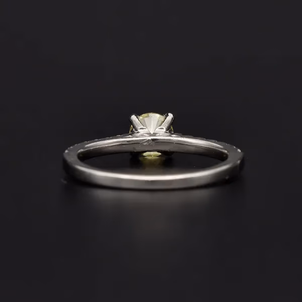 18ct White Gold Intense Yellow Diamond Ring