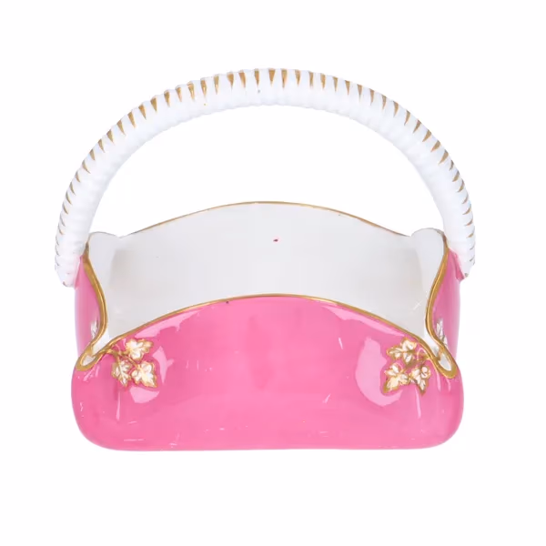 Copeland Pink Porcelain Basket