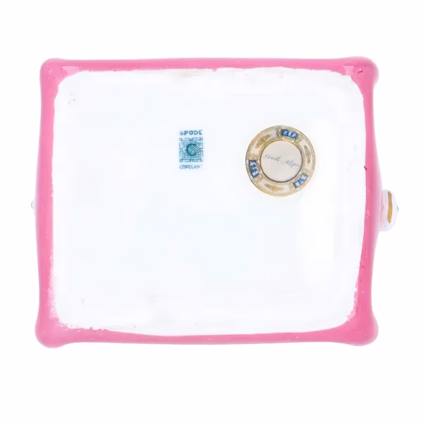 Copeland Pink Porcelain Basket