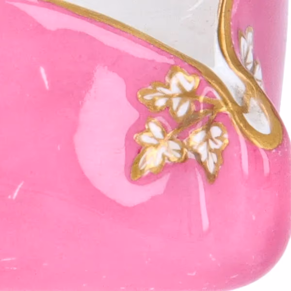 Copeland Pink Porcelain Basket