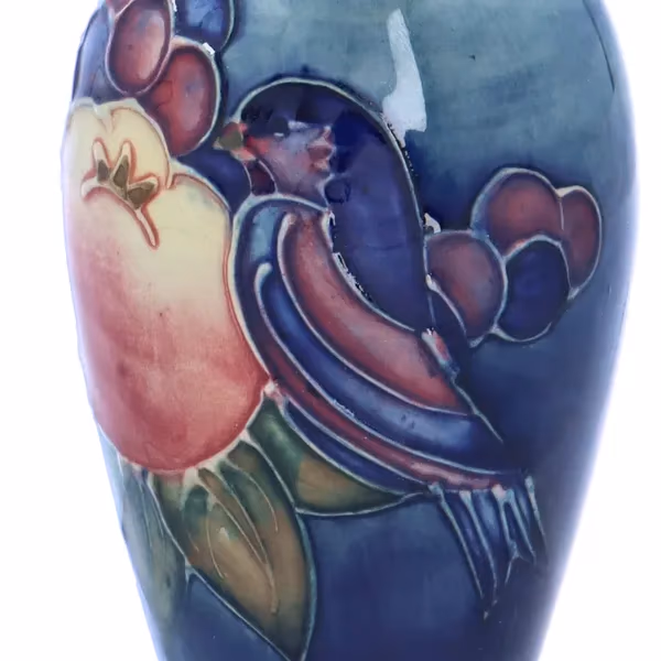 Moorcroft Finches Vase