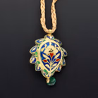 22ct Gold & Carved Turquoise Ganesha Pendant