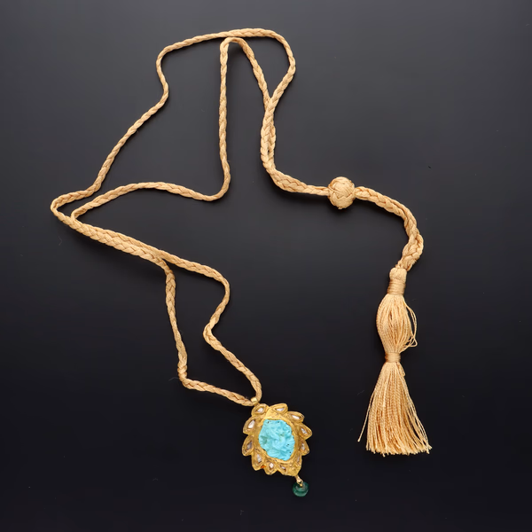 22ct Gold & Carved Turquoise Ganesha Pendant