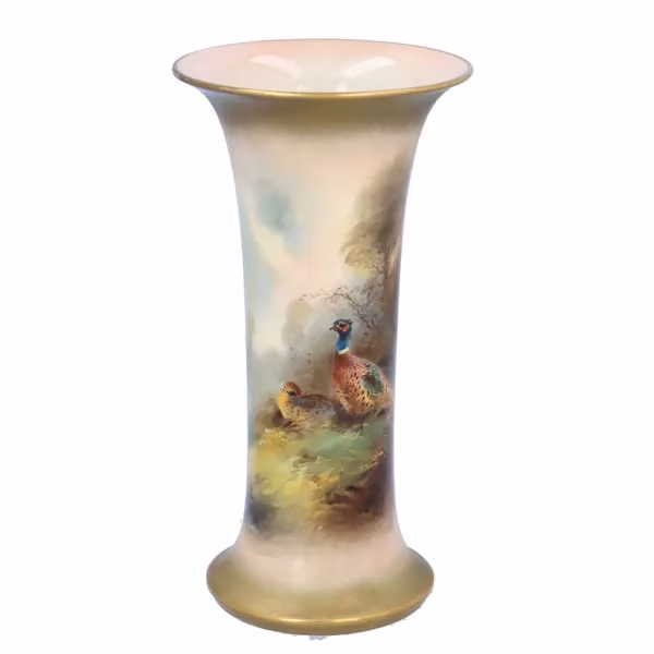 Royal Worcester Flared Rim Vase by Jas Stinton