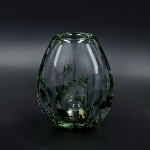 Orrefors Studio Art Graal Glass Fishbowl Vase image-4