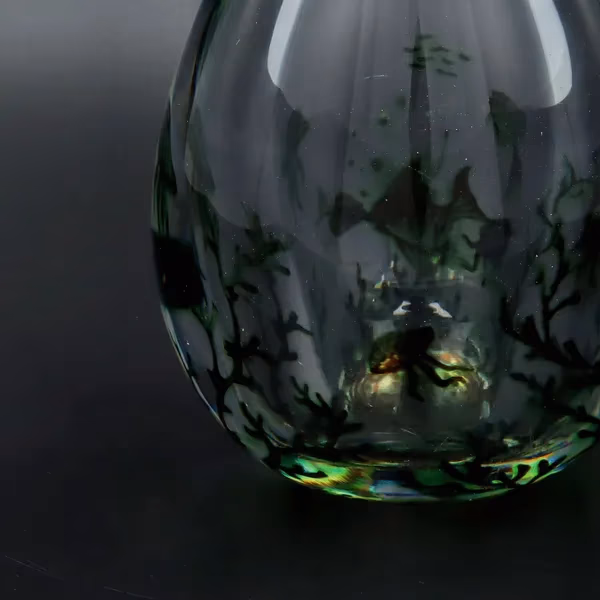Orrefors Studio Art Graal Glass Fishbowl Vase
