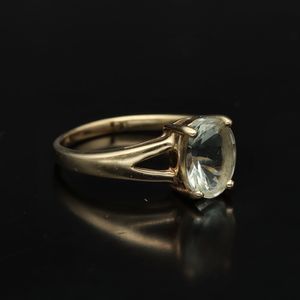 9ct Gold 1.4ct Green Amethyst Ring