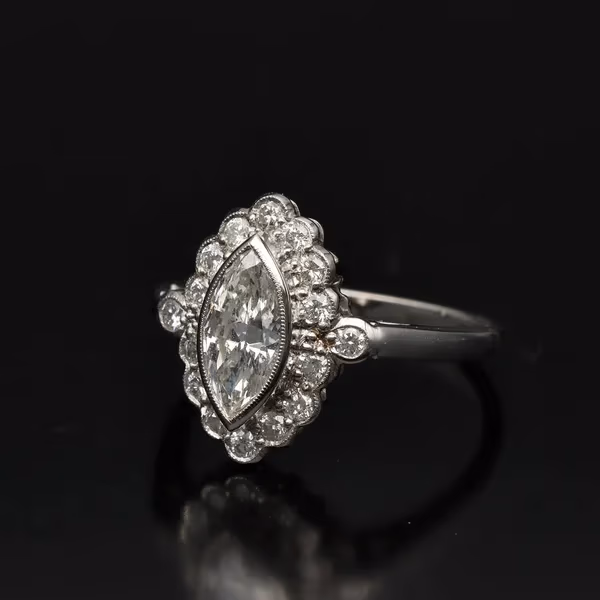 Platinum and 1.35ct Diamond Ring