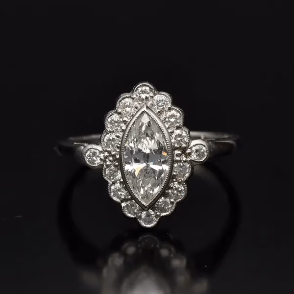 Platinum and 1.35ct Diamond Ring